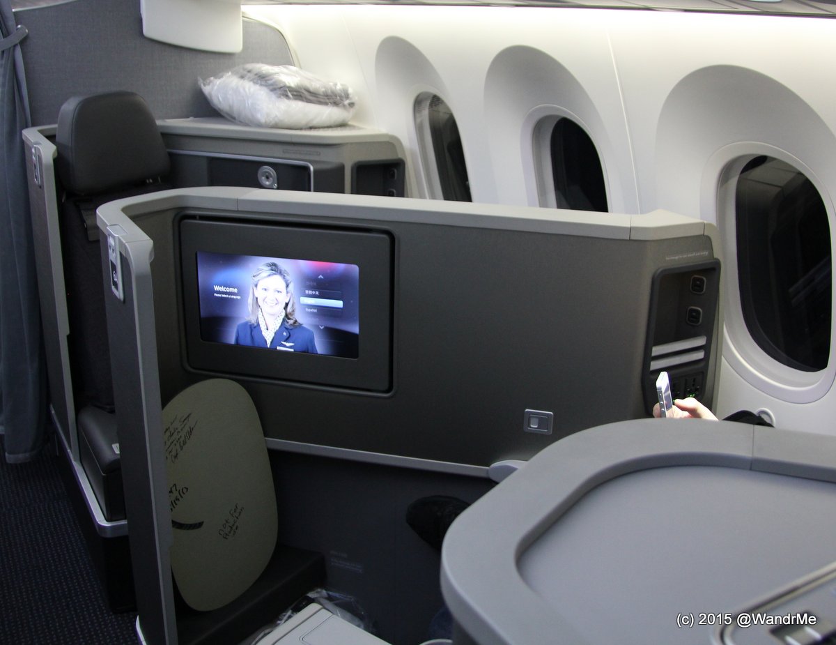 American Airlines 787 Dreamliner Business Class Window Seat Wandering Aramean
