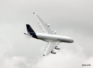 The A380 performs a graceful ballet over the Farnborough International Airshow