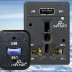 a black square device with a usb port