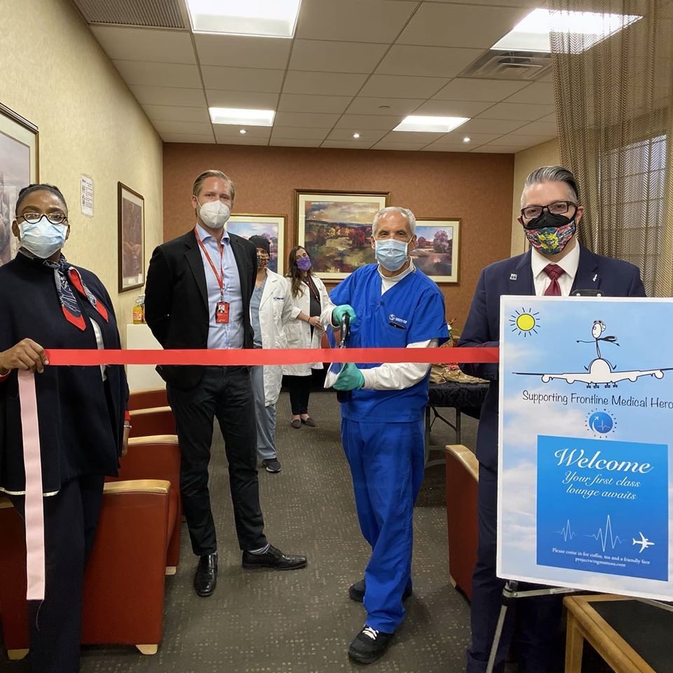 Ribbon cutting opening one of the Project Wingman USA hospital lounges this week (Image courtesy Accura Media Group)