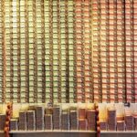 a wall of canned food