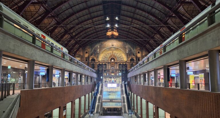 interior of a train station